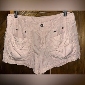 Free People Patch Pocket Slouchy Tencel Shorts Women size 6 Boho Gypsy